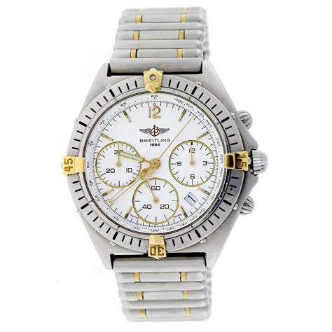 breitling two tone chronomat white dial|breitling chronomat prices.